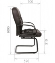 Кресло офсное CHAIRMAN 416 V для посетителей, размеры