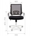 Кресло офисное CHAIRMAN 696 white, размеры