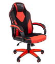 Игровое кресло геймера CHAIRMAN GAME 17, вставки красные