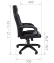 Игровое кресло геймера CHAIRMAN GAME 17, размеры