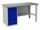 Верстак Profi (№601) WT160.WD5/F1.000  ВхШхГ, мм: 866x1600x700