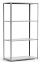 Металлический стеллаж для склада - складской, офисный, архивный 2500x1200x600, 4 полки