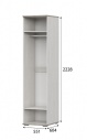 Шкаф ШК-204 Шкаф Серия 3 551 х 2230 х374 мм