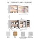 Кухня Крафт 2.0м белый корпус, фасад крафт, столешница  38 мм