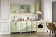 Кухонный гарнитур "Прованс" (2,0м) Белый/Фисташковый/Фисташковый