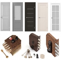 Двери входные и межкомнатные, замки