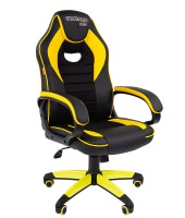 Кресло геймера CHAIRMAN GAME 16, желтые вставки
