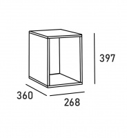  OP301 Полка-куб коллекции (ВхШхГ, мм): 397х268х360