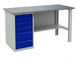 Верстак Profi (№601) WT160.WD5/F1.000  ВхШхГ, мм: 866x1600x700