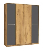 Виктория шкаф 4-х створчатый корпус дуб крафт золотой/ фасад графит