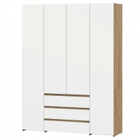 Шкаф 4-х ств. Некст 1 Дуб Золотой/Белый  (ШхВхГ):1601*2100*460 мм